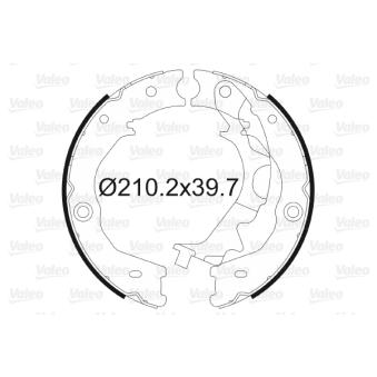 Jeu de mâchoires de frein, frein de stationnement VALEO OEM 583504DA00