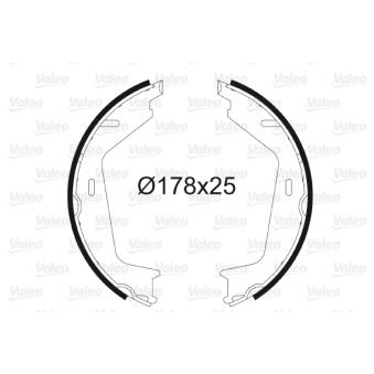 Jeu de mâchoires de frein, frein de stationnement VALEO OEM 274504