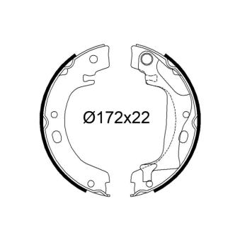 Jeu de mâchoires de frein VALEO 564239 Jeu de mâchoires de frein VALEO 564239