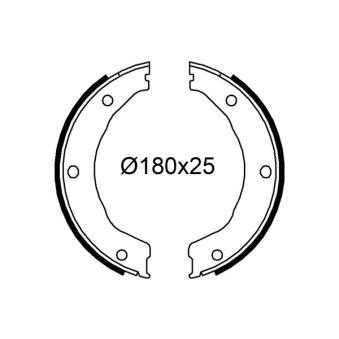 Jeu de mâchoires de frein VALEO OEM 91AB2200RC