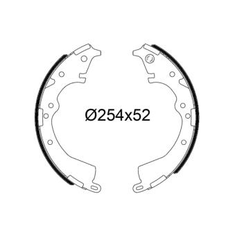 Jeu de mâchoires de frein VALEO OEM 044950K010