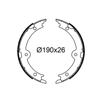 Jeu de mâchoires de frein VALEO 564275