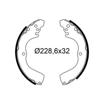 Jeu de mâchoires de frein VALEO 564287
