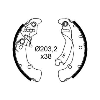 Jeu de mâchoires de frein VALEO OEM 0449587Z01