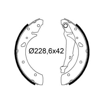 Jeu de mâchoires de frein VALEO OEM 04431S1AE50