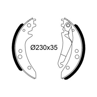 Jeu de mâchoires de frein VALEO OEM A6014300622