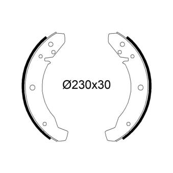 Jeu de mâchoires de frein VALEO [564319]