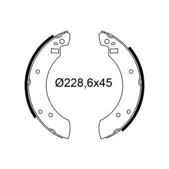 Jeu de mâchoires de frein VALEO OEM 1555151