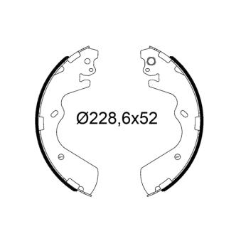 Jeu de mâchoires de frein VALEO OEM 583054BA20