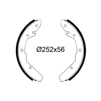 Jeu de mâchoires de frein VALEO OEM 2116985375X