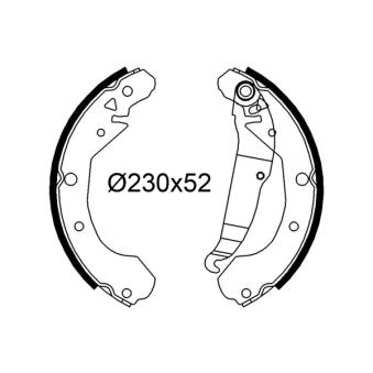 Jeu de mâchoires de frein VALEO OEM 18017907