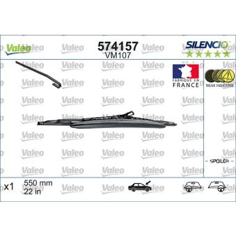 Balai d'essuie-glace VALEO 574157 pour CITROEN SPACETOURER 1.6 VVT-i - 110cv