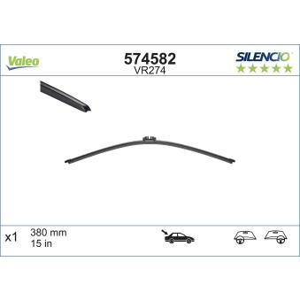 Balai d'essuie-glace VALEO 574582 pour AUDI A3 1.6 TDI - 105ch