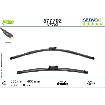 Balai d'essuie-glace VALEO 577702 pour HYUNDAI TUCSON 1,6 T-GDi HTRAC - 150cv