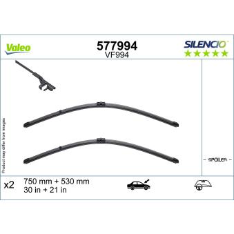 Kit balais d'essuie-glace VALEO 577994 pour BMW i3 Range Extender - 170cv
