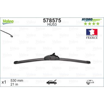 Balai d'essuie-glace VALEO 578575 pour CITROEN SPACETOURER 1.6 VVT-i - 110cv