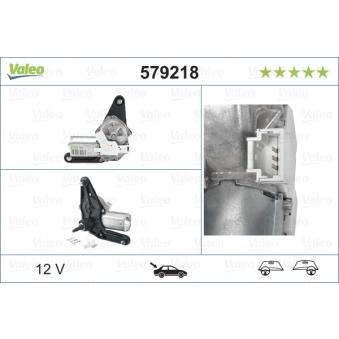 Moteur d'essuie-glace VALEO 579218 pour RENAULT CLIO 1.2 LPG - 60cv