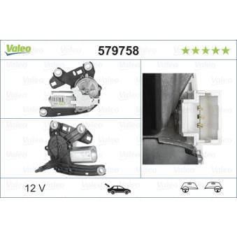 Moteur d'essuie-glace VALEO 579758 pour IVECO DAILY 1.2 - 110cv