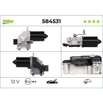 Moteur d'essuie-glace VALEO 584531 pour RENAULT MASTER 2.3 dCi 135 [RWD] - 136cv