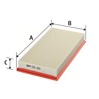 Filtre à air VALEO 585009 pour KIA PRIDE 1.9 TDI - 110cv