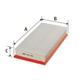 Filtre à air VALEO 585048 pour KIA PRIDE 1.9 TDI - 110cv