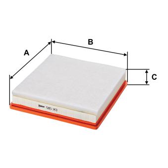 Filtre à air VALEO 585143 pour RENAULT TRAFIC 2.0 DCI 115 - 114cv