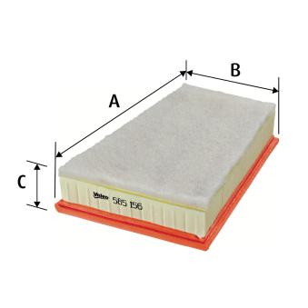 Filtre à air VALEO 585156 pour RENAULT KANGOO 1.5 DCI - 103cv