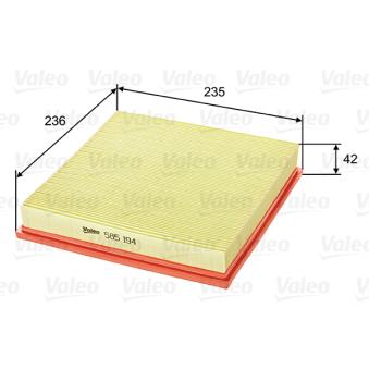 Filtre à air VALEO OEM 13721247637