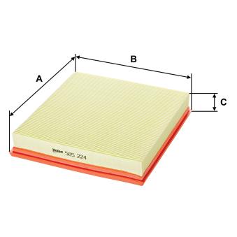 Filtre à air VALEO 585224 pour AUDI Q7 2.2 TDCi - 110cv