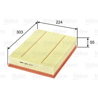 Filtre à air VALEO 585273 pour LAND ROVER RANGE ROVER SPORT 3.0 D 4x4 - 256cv