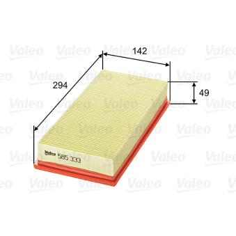 Filtre à air VALEO 585333 pour MG MG 120 - 120cv