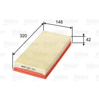 Filtre à air VALEO OEM F43X9601BB Filtre à air VALEO OEM F43X9601BB