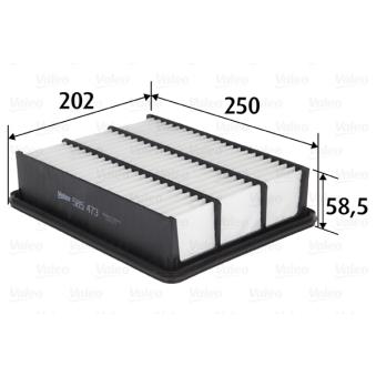 Filtre à air VALEO OEM PY8W133A0 Filtre à air VALEO OEM PY8W133A0