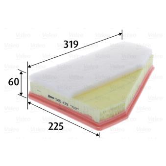 Filtre à air VALEO OEM 4891462AC