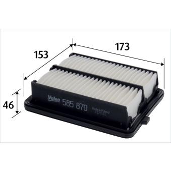 Filtre à air VALEO OEM 17220RBJ000