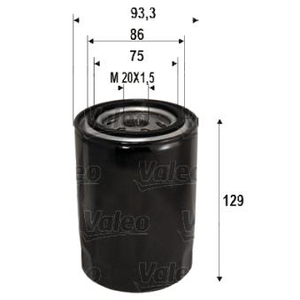 Filtre à huile VALEO OEM 93156945