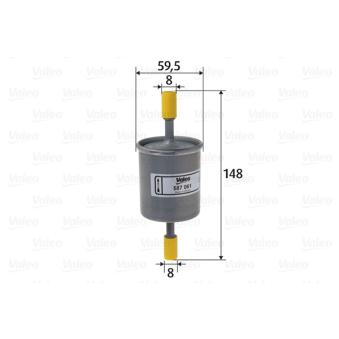 Filtre à carburant VALEO OEM 96537170