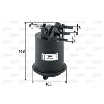 Filtre à carburant VALEO OEM 8671014177 Filtre à carburant VALEO OEM 8671014177