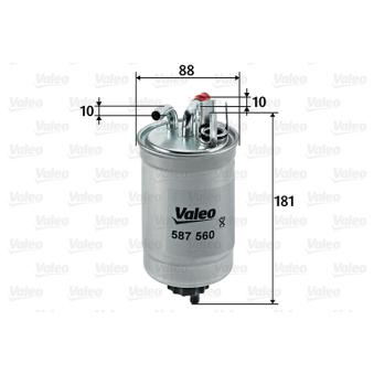 Filtre à carburant VALEO OEM 8Z0127435 Filtre à carburant VALEO OEM 8Z0127435