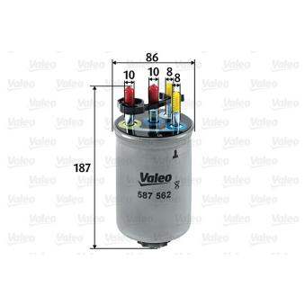 Filtre à carburant VALEO [587562]