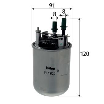 Filtre à carburant VALEO OEM 164001KB2B Filtre à carburant VALEO OEM 164001KB2B