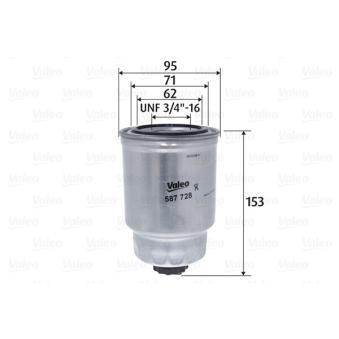 Filtre à carburant VALEO OEM 164037F400