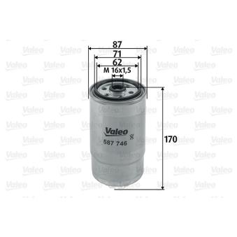 Filtre à carburant VALEO OEM 77362339