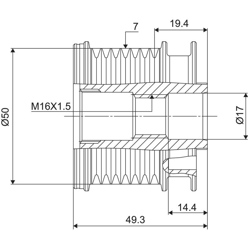 Poulie roue libre, alternateur VALEO 588049 - Visuel 2