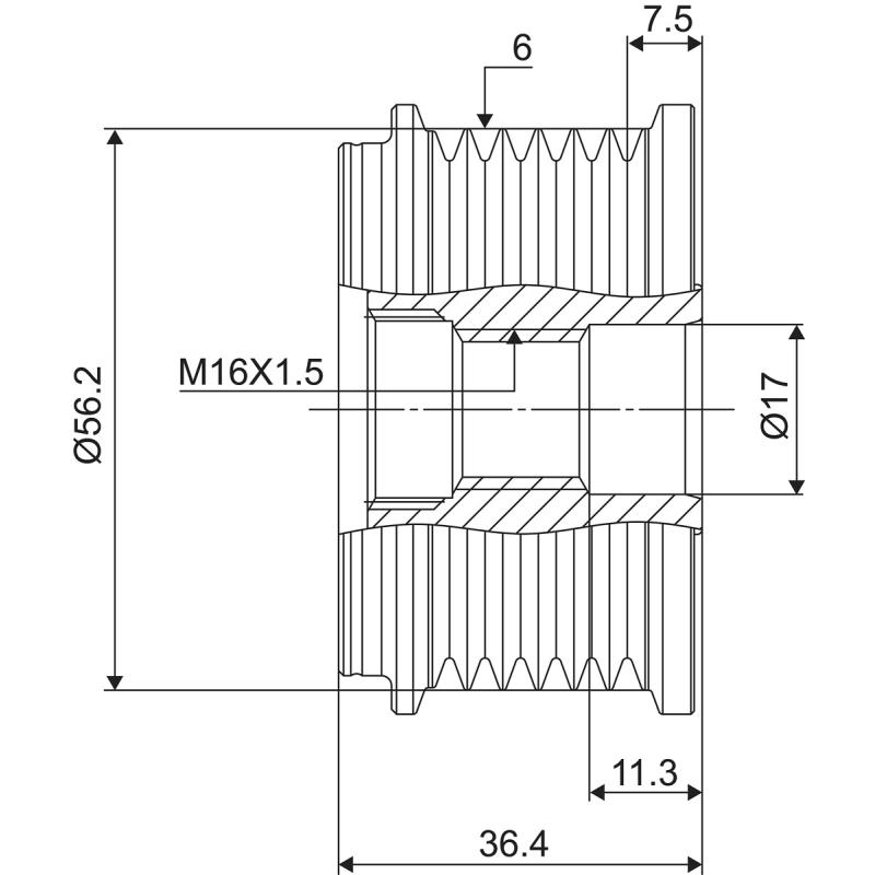 Poulie roue libre, alternateur VALEO 588059 - Visuel 2