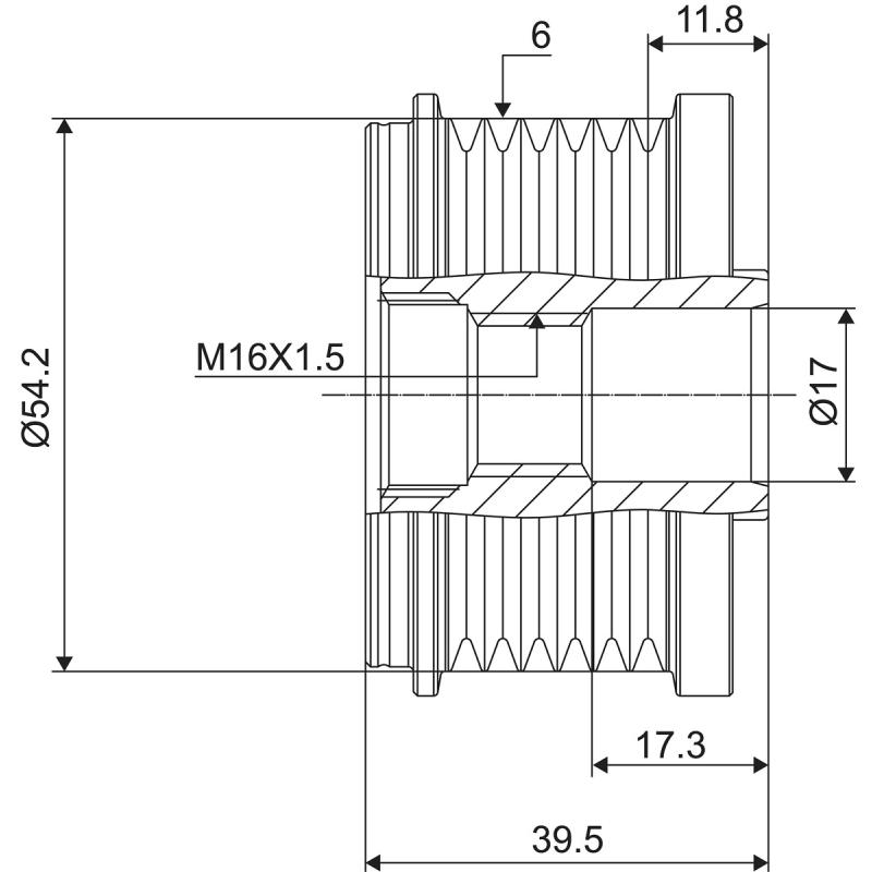 Poulie roue libre, alternateur VALEO 588062 - Visuel 2