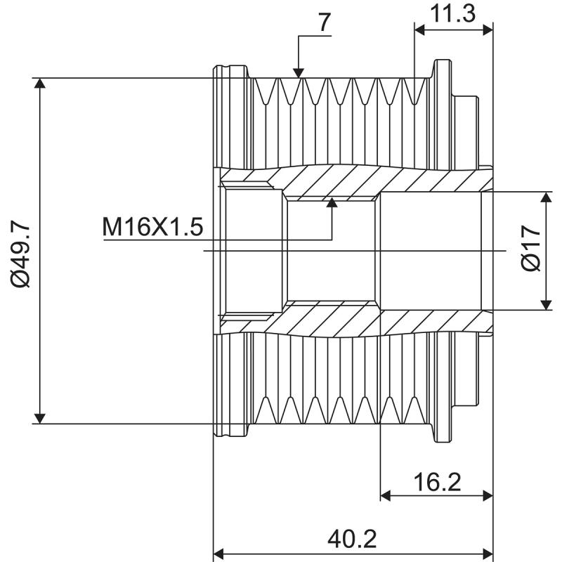Poulie roue libre, alternateur VALEO 588105 - Visuel 2
