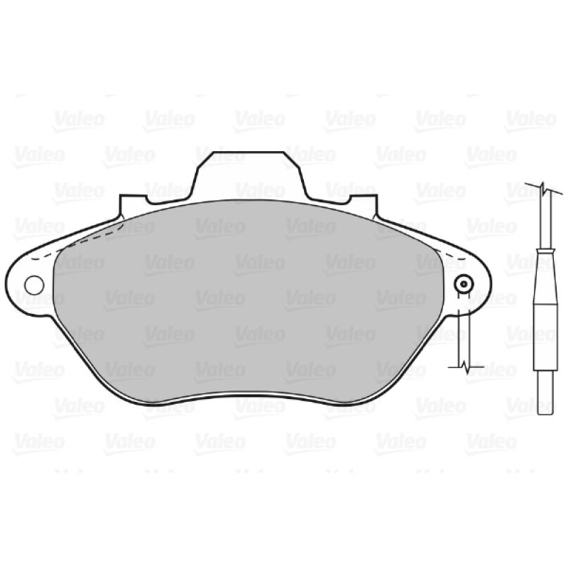 Jeu de 4 plaquettes de frein avant VALEO 598029 - Visuel 1