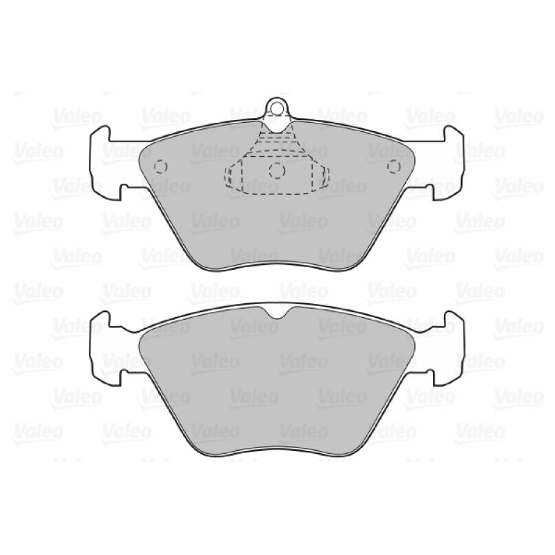 Jeu de 4 plaquettes de frein avant VALEO 598050 - Visuel 1