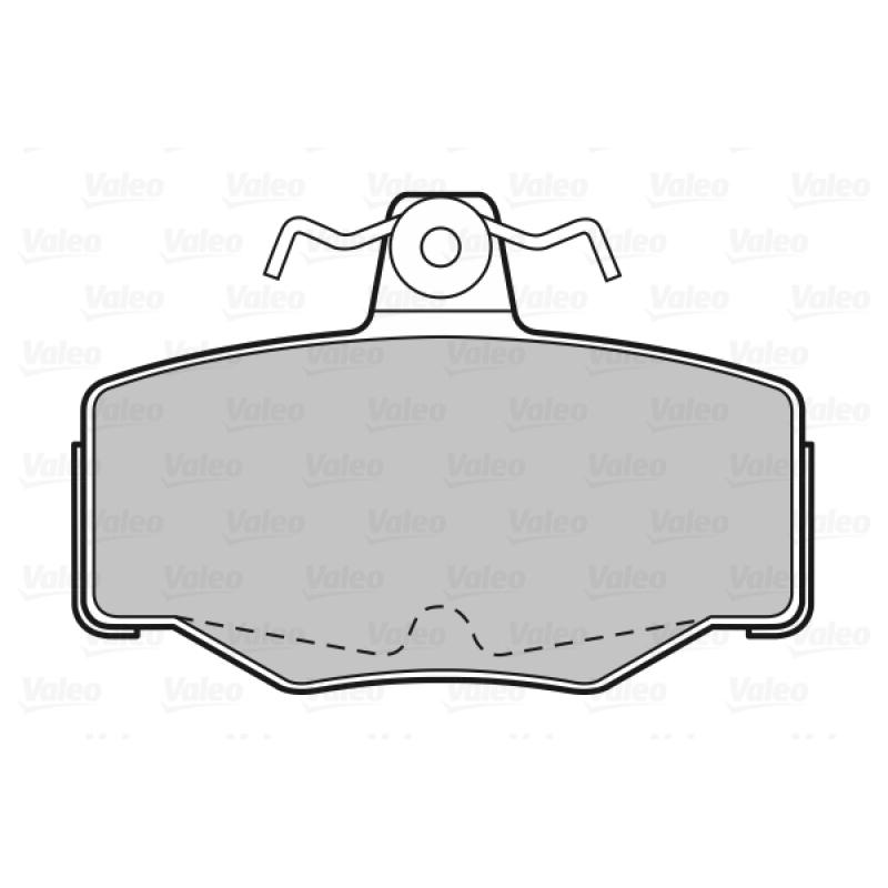 Jeu de 4 plaquettes de frein arrière VALEO 598057 - Visuel 1